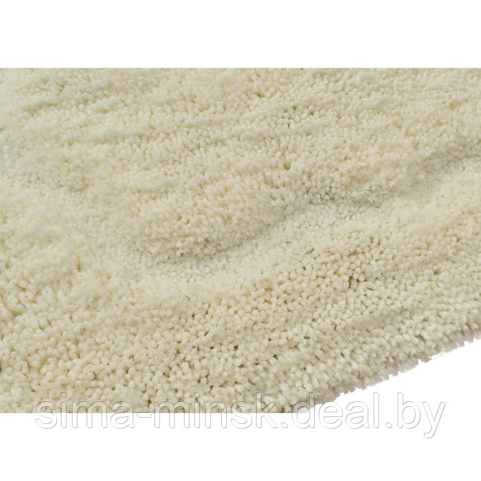 Набор ковриков для ванной, размер 60х100 см, 50х70 см, цвет крем - фото 5 - id-p216483141