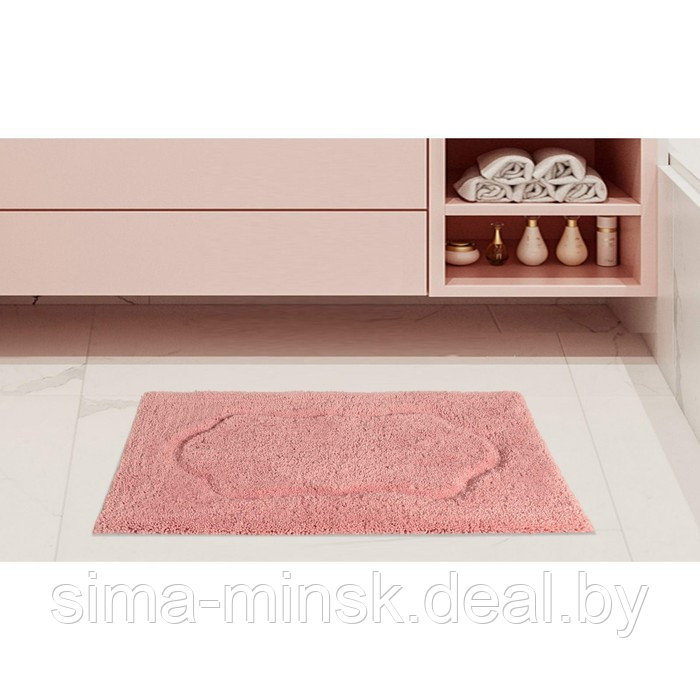 Набор ковриков для ванной, размер 60х100 см, 50х70 см, цвет пепельная роза - фото 6 - id-p216483142