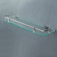 Полка для ванной комнаты, 39,5×11×3,7 см, металл, стекло