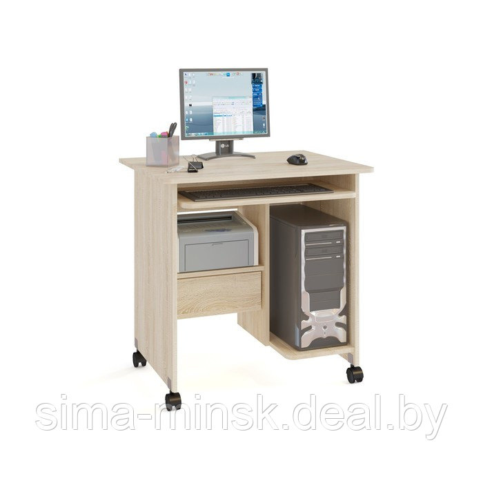 Компьютерный стол, 800 × 600 × 795 мм, цвет дуб сонома - фото 1 - id-p216483735