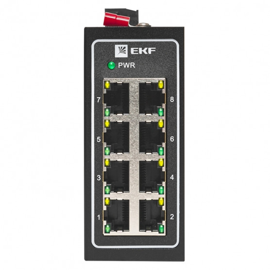 Промышленный неуправляемый коммутатор EKF TSX-100 8 портов 10/100 Мбит/с - фото 3 - id-p216485536