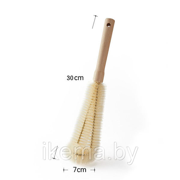 Щетка для мытья банок с деревянной ручкой 28х7 см. (QQH22-16) - фото 1 - id-p216486102