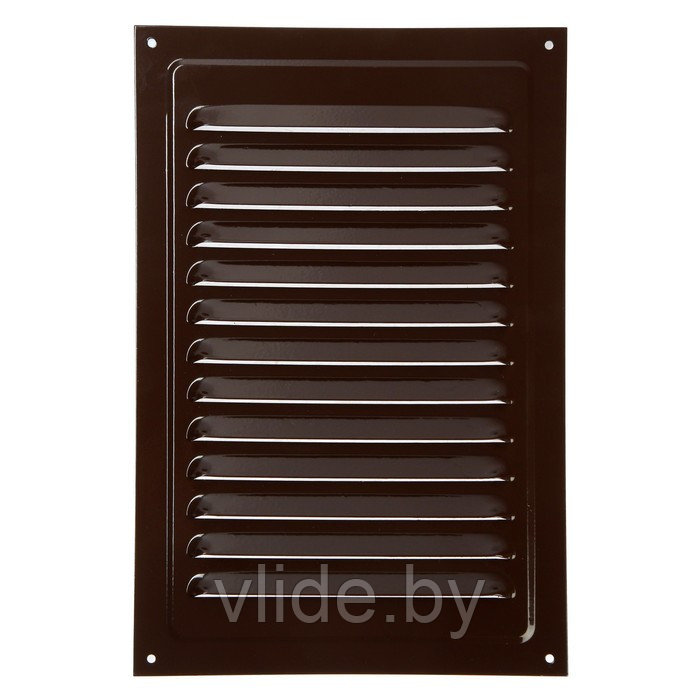 Решетка вентиляционная ZEIN Люкс, 200 х 300 мм, без сетки, металлическая, коричневая - фото 4 - id-p216486272