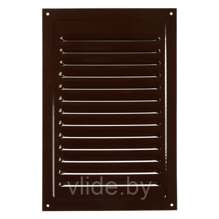 Решетка вентиляционная ZEIN Люкс, 200 х 300 мм, без сетки, металлическая, коричневая - фото 6 - id-p216486272