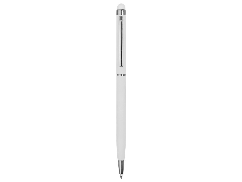 Ручка-стилус шариковая Jucy Soft с покрытием soft touch, белый (Р) - фото 2 - id-p216486650