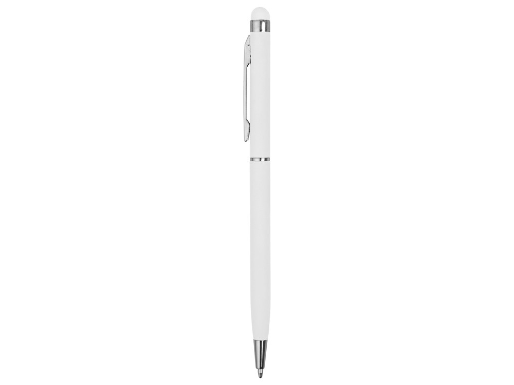 Ручка-стилус шариковая Jucy Soft с покрытием soft touch, белый (Р) - фото 3 - id-p216486650