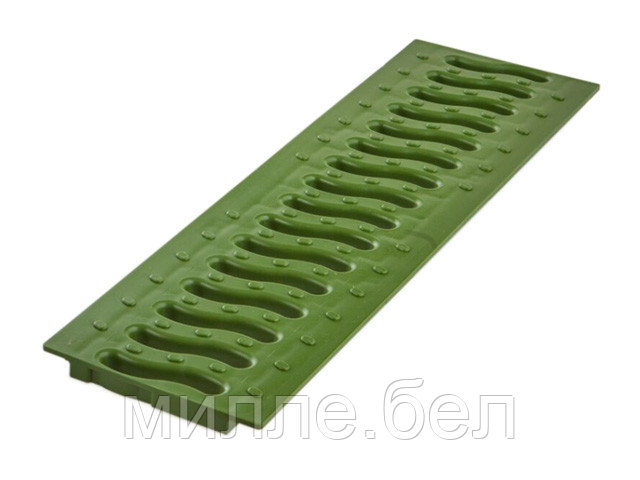 Решетка STANDART 100 пластиковая Волна (зеленый папоротник), Ecoteck, РБ - фото 1 - id-p216486823