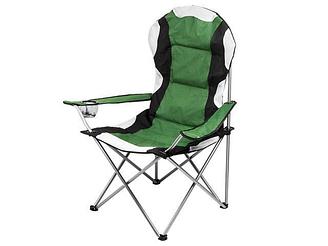 Кресло складное кемпинговое с держателем для бутылок + чехол, зеленое, ARIZONE (Размер: 60х60х106 см)