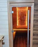 Стеклянные двери для бани и сауны DoorWood "Престиж" 80*200 см с коробкой,  стекло бронза 8 мм, фото 3