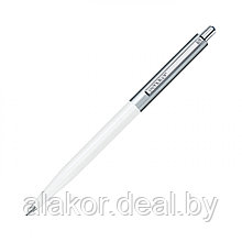 Ручка шариковая автоматическая Senator Point Metal, синяя, корпус белый, пластик/металл, 1мм.