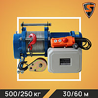 Лебедка электрическая тяговая стационарная Shtapler KCD (J) 500/250кг 30/60м 220В