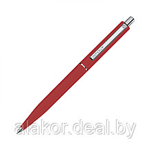 Ручка шариковая автоматическая Senator Point Metal, синяя, корпус бордовый, пластик/металл, 1мм.