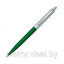 Ручка шариковая автоматическая Senator Point Metal, синяя, корпус темно-зеленый, пластик/металл, 1мм.