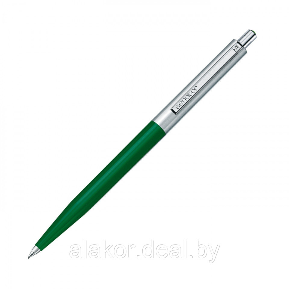 Ручка шариковая автоматическая Senator Point Metal, синяя, корпус темно-зеленый, пластик/металл, 1мм. - фото 1 - id-p216503157