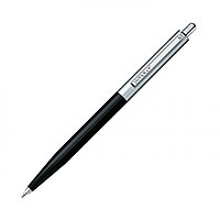 Ручка шариковая автоматическая Senator Point Metal, синяя, корпус черный, пластик/металл, 1мм.