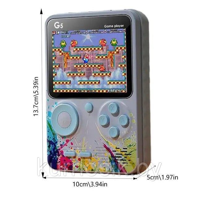 Игровая приставка G5 портативная консоль 500 игр с джойстиком Серый - фото 3 - id-p216503231