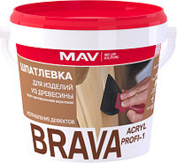 Шпатлевка BRAVA ACRYL PROFI-1 для изд. из древесины белая 1,0 л (1,3 кг)