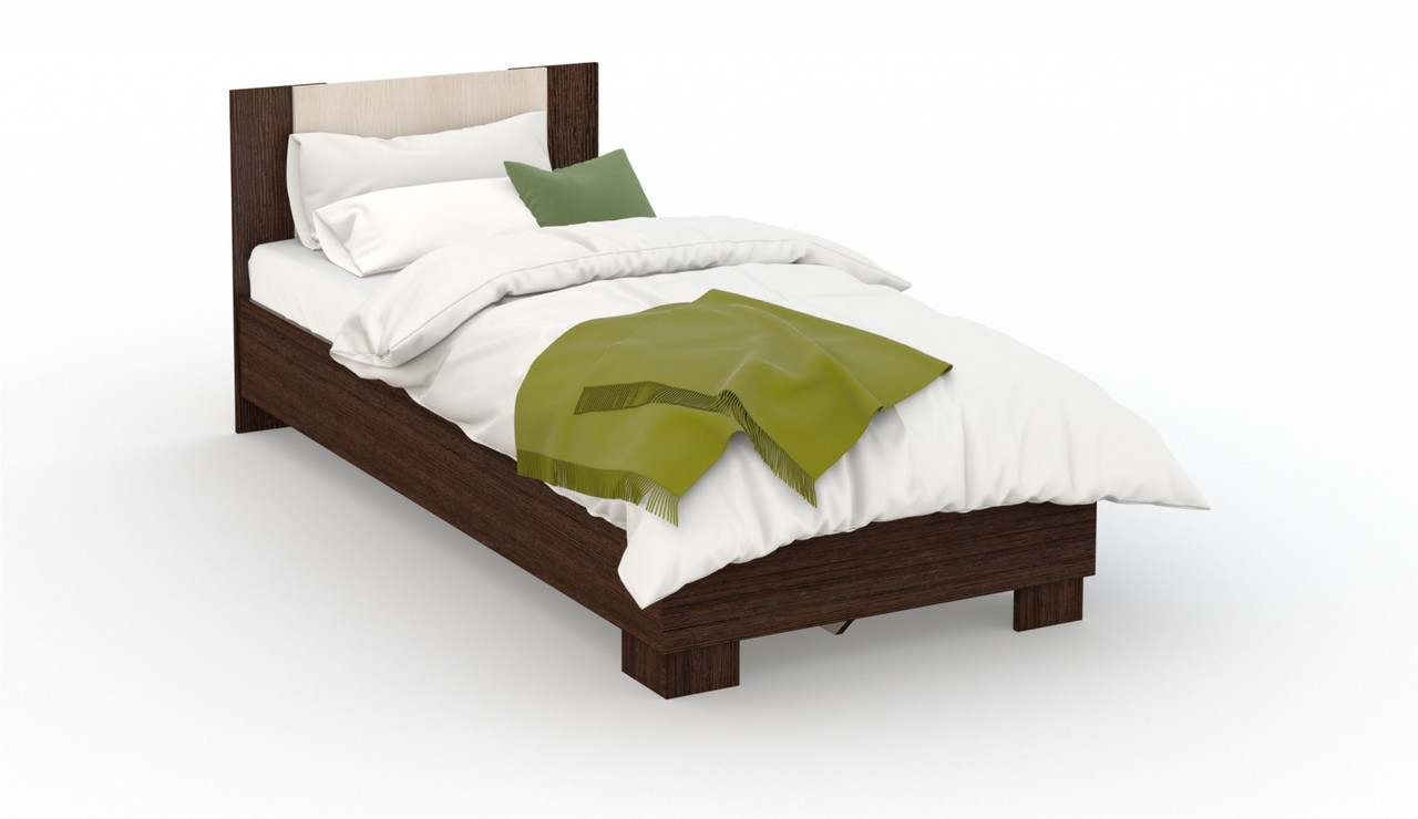 Кровать "Аврора" 120*200 с основанием венге/дуб молочный - фото 1 - id-p161031647