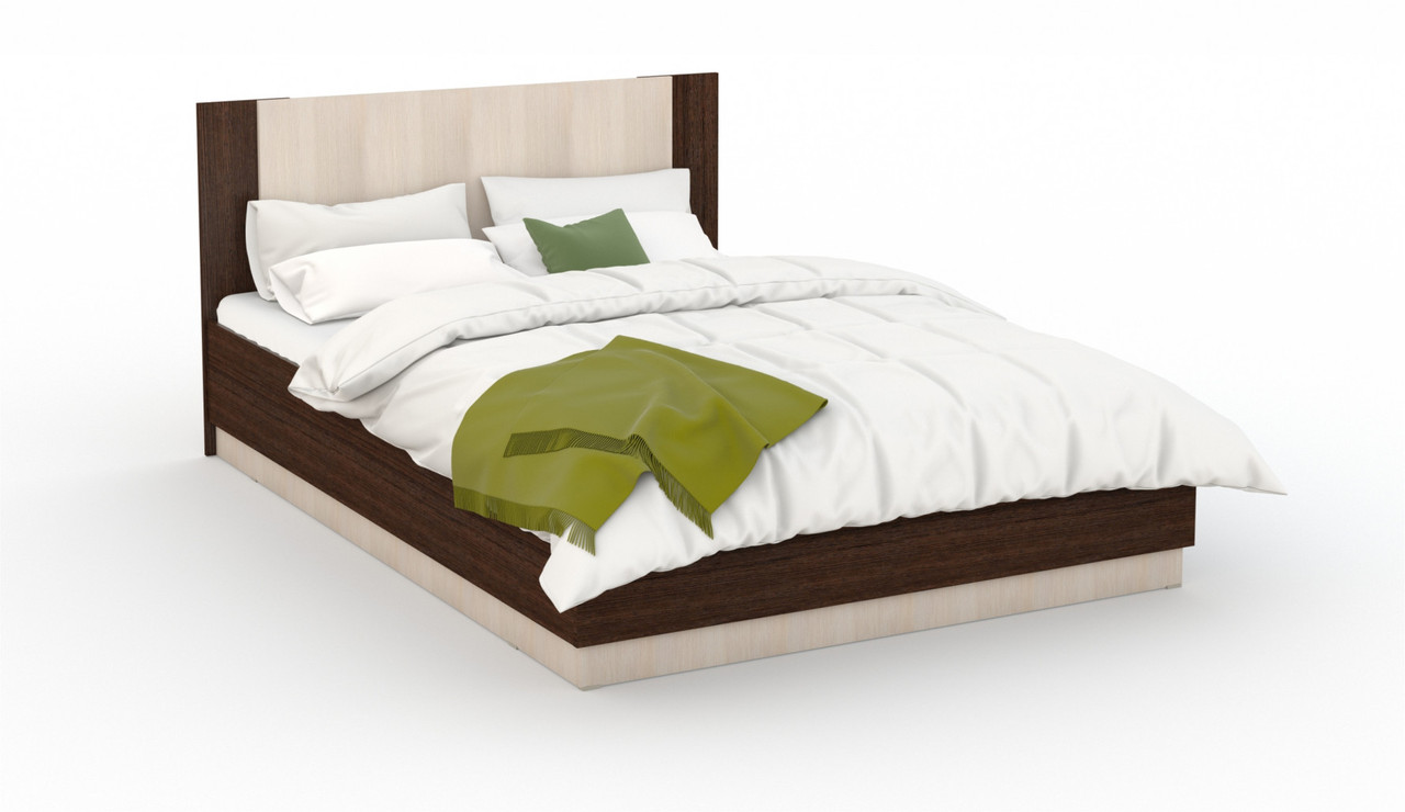 Кровать "Аврора" 160*200(подьемник) с основанием венге/дуб молочный - фото 1 - id-p161031650