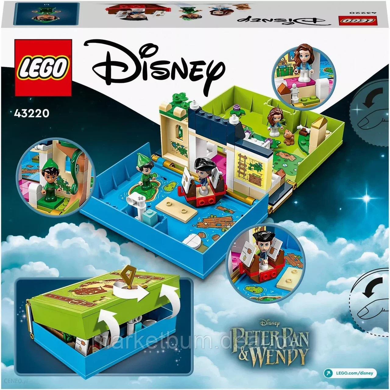 Конструктор LEGO Disney 43220, Книга приключений Питера Пэна и Венди - фото 2 - id-p216503814