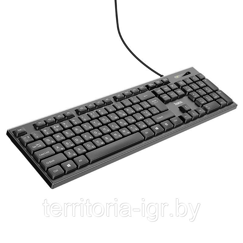 Клавиатура проводная бизнес-модель GM23 черный Hoco - фото 2 - id-p216504315