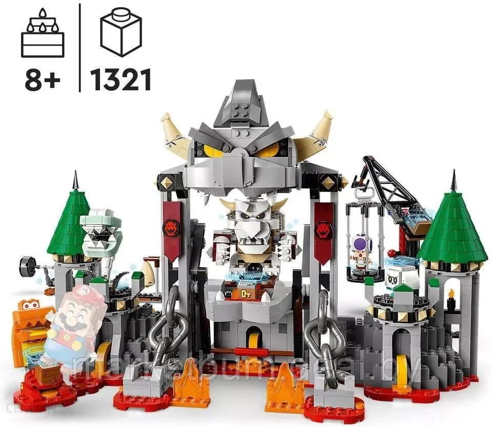 Конструктор LEGO Super Mario 71423 «Бой в замке Сухого Баузера» - фото 3 - id-p216505255