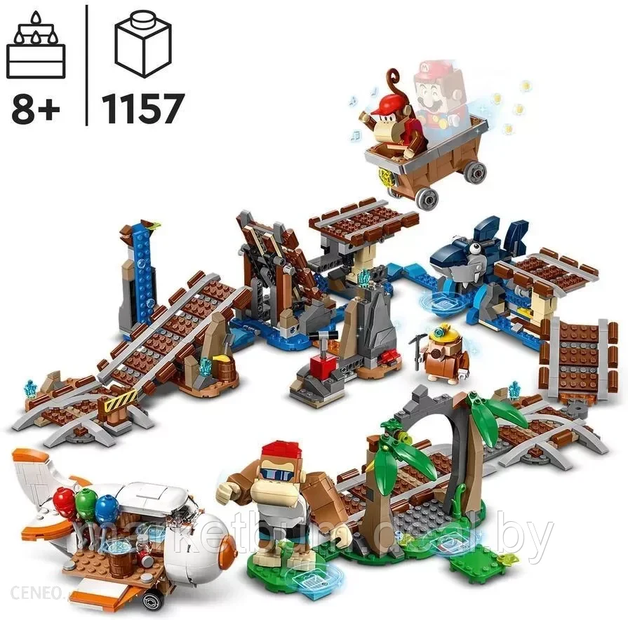 Конструктор LEGO Super Mario 71425, «Поездка Дидди Конга в вагонетке» - фото 2 - id-p216505531