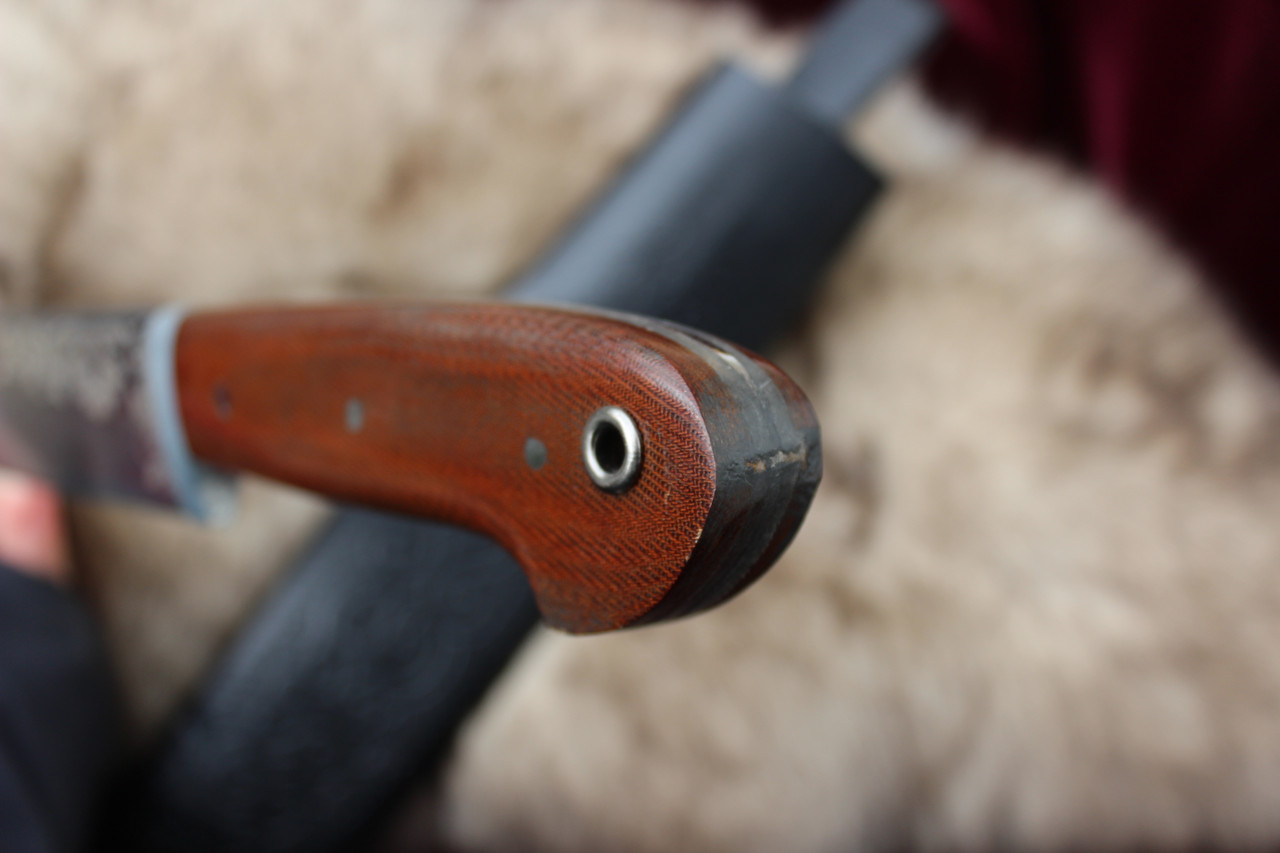 Нож Пчак с текстолитовой ручкой, с кожаным чехлом (средний) - фото 5 - id-p203866992