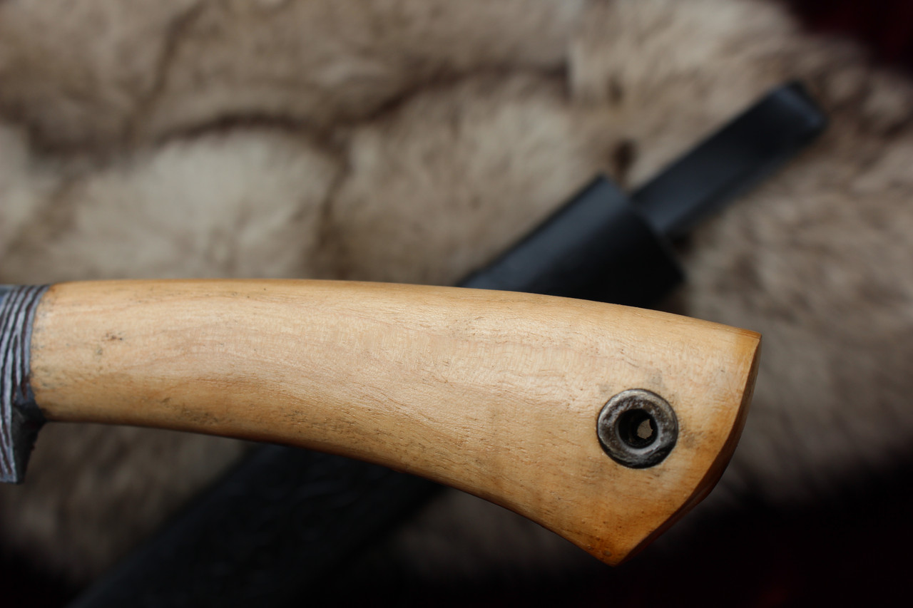 Нож Пчак с деревянной ручкой, с кожаным чехлом (средний) - фото 5 - id-p216508168