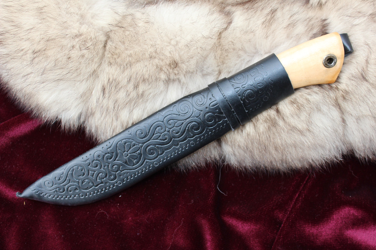 Нож Пчак с деревянной ручкой, с кожаным чехлом (средний) - фото 6 - id-p216508168