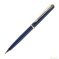 Ручка шариковая Luxor Venus синяя, 0,7мм, корпус синий/золото, кнопочный механизм, футляр