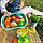 Детский игровой набор овощей и фруктов на липучках в корзинке 30 предметов, игрушечная еда для игры детей, фото 5