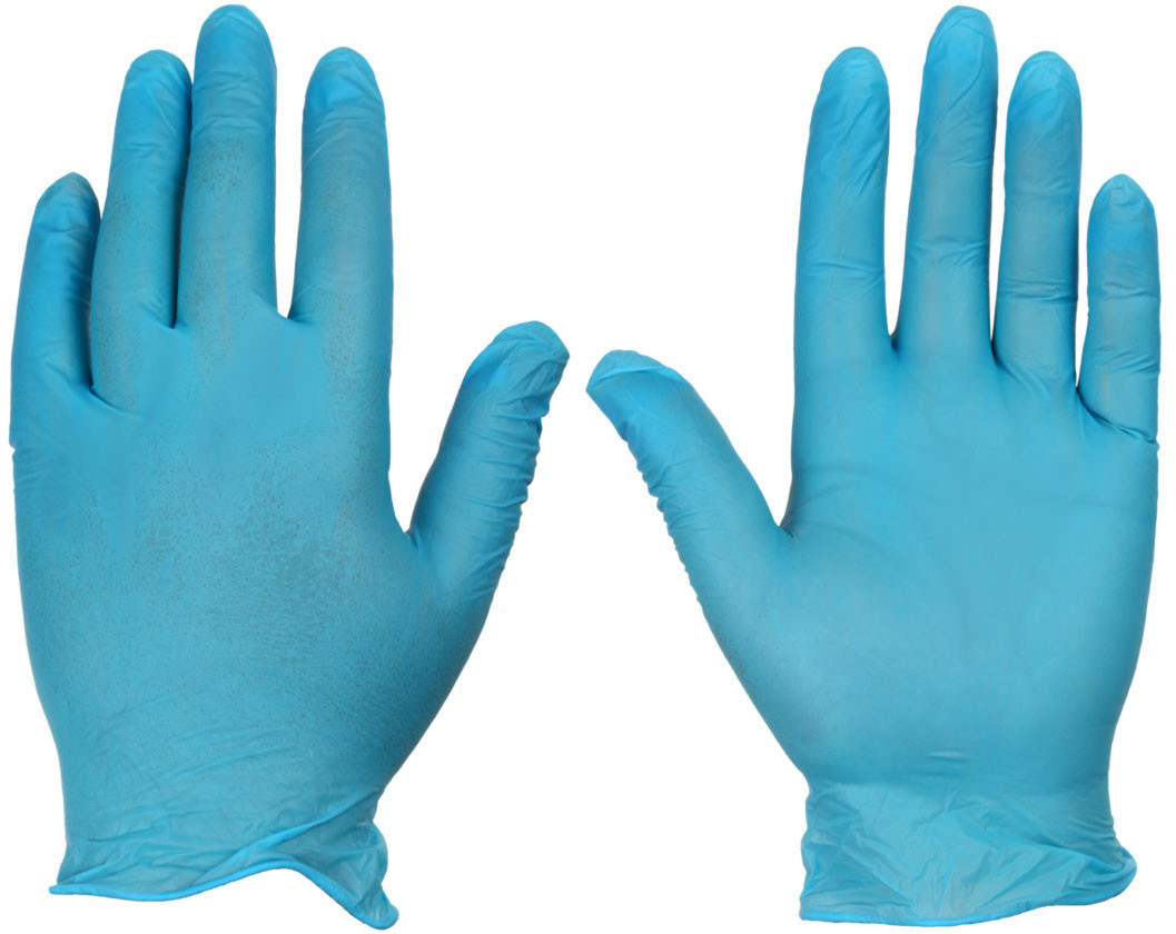 Перчатки нитриловые прочные одноразовые OfficeClean размер XL, 50 пар (100 шт.), голубые