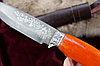 Охотничий нож Голова Зверя (Орел), деревянная лакированная ручка, фото 2