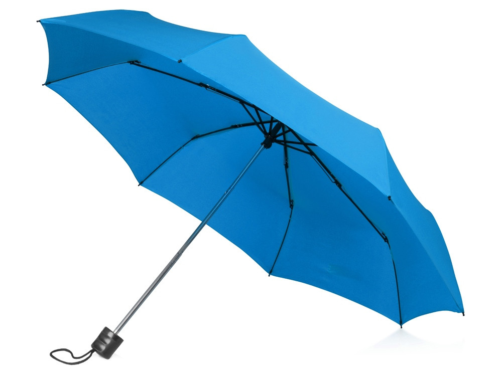 Зонт складной Columbus, механический, 3 сложения, с чехлом, голубой - фото 1 - id-p216514110