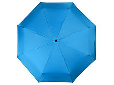 Зонт складной Columbus, механический, 3 сложения, с чехлом, голубой, фото 3