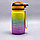 Бутылка для воды 550 мл. с клапаном и разметкой / Двухцветная бутылка для воды и других напитков Сине-розовая, фото 4