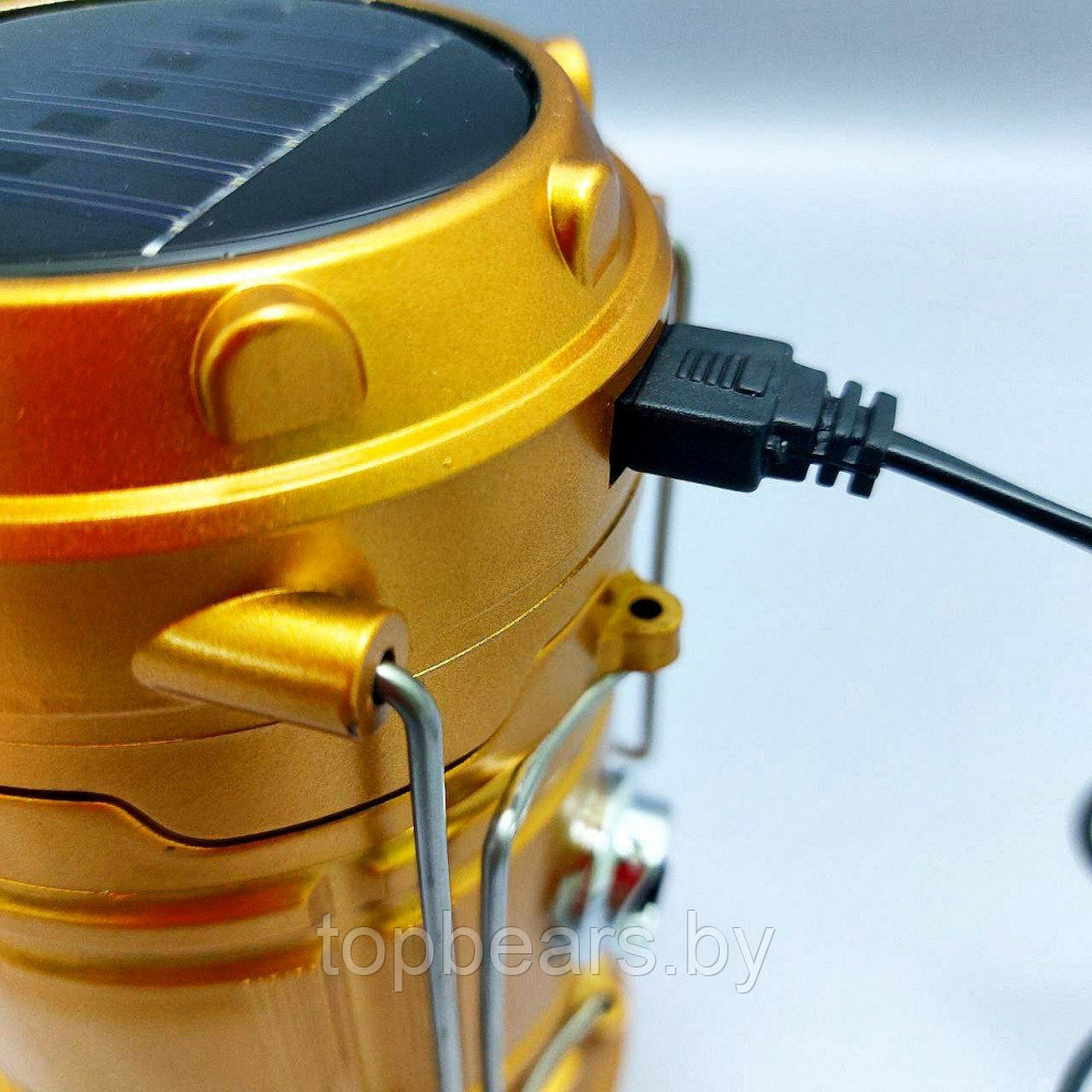 Универсальный складной кемпинговый фонарь-лампа 6 LED Solar Camping Lamp SH 5800T 3W с солнечной панелью - фото 4 - id-p215284319