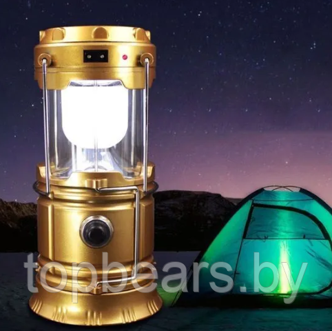 Универсальный складной кемпинговый фонарь-лампа 6 LED Solar Camping Lamp SH 5800T 3W с солнечной панелью - фото 8 - id-p215284319