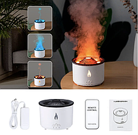 Увлажнитель воздуха (аромадиффузор) - ночник Aroma Diffuser J-V19 с пультом ДУ, 300 ml (режимы вулкан/пламя,2)