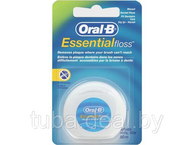 Нить зубная вощеная Essential мятная 50 м Oral-B - фото 1 - id-p214614687