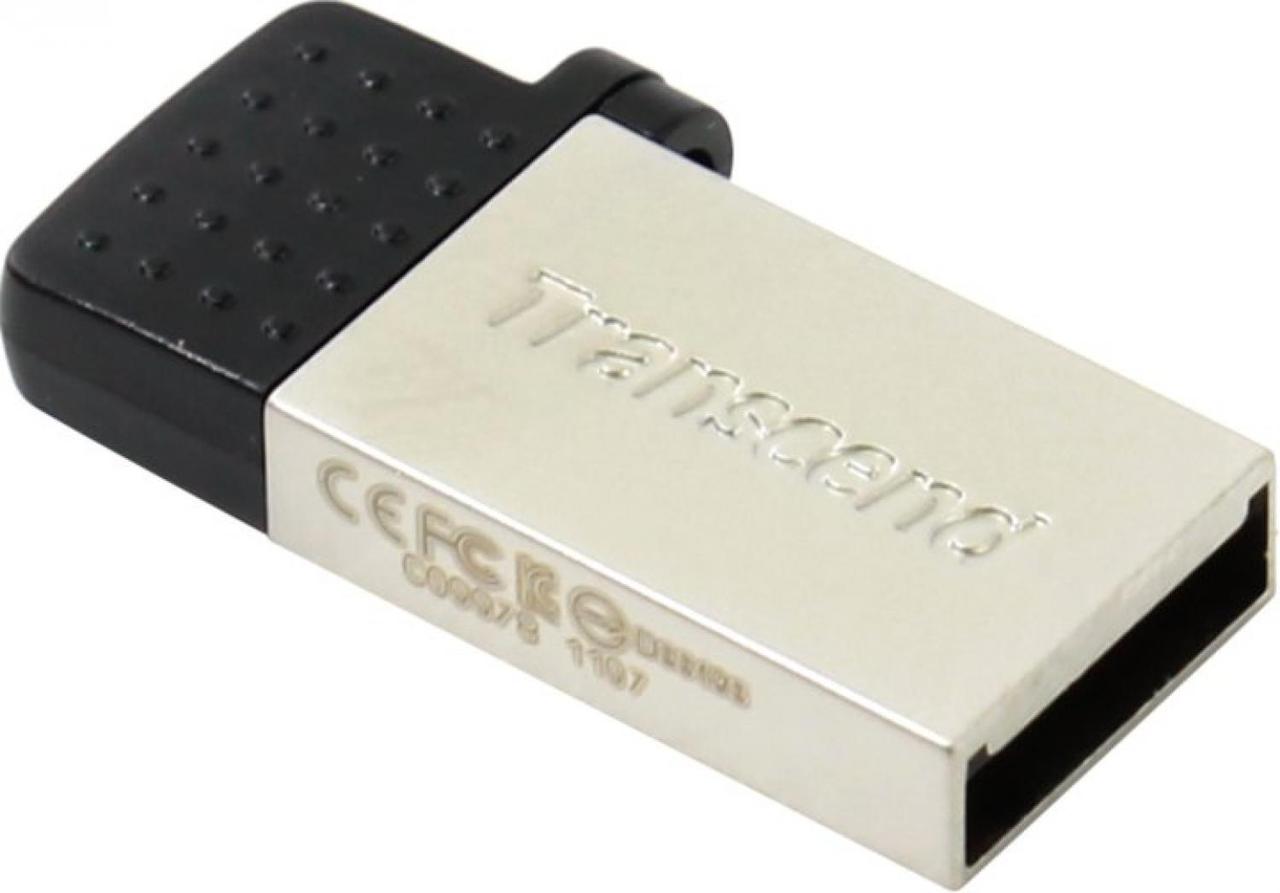 Накопитель Transcend TS64GJF380S JetFlash 380G USB2.0/USB micro-B OTG Flash Drive 64Gb (RTL) - фото 1 - id-p216516770