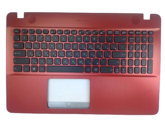 Верхняя часть корпуса (Palmrest) Asus VivoBook X541, с клавиатурой, красный, RU (с разбора)