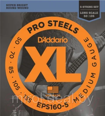 Струны для бас-гитары D'Addario EPS-160-5 - фото 1 - id-p216523679