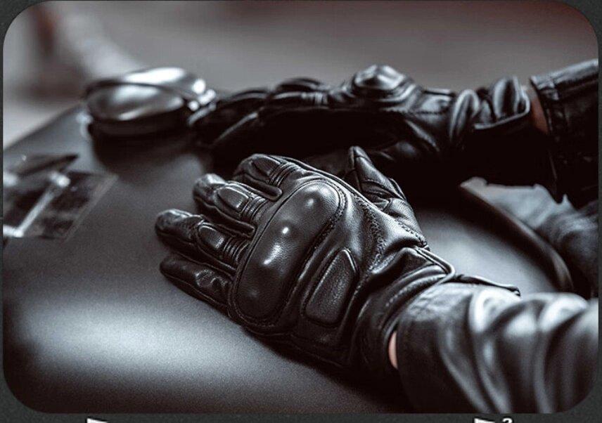 Перчатки кожаные Scoyco MC154 Black - фото 1 - id-p216529594