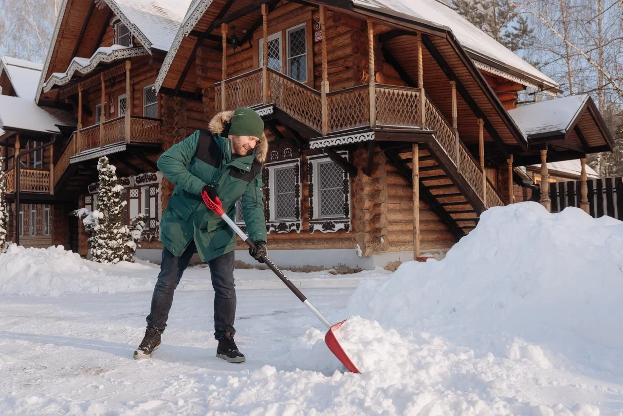 Скрепер, снегоуборочная лопата, движок для уборки снега Fachmann 05.003 Пластмассовая, ручка металл - фото 7 - id-p216534209