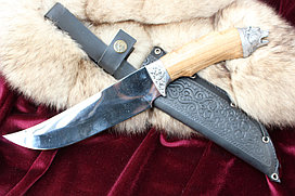 Охотничий нож Голова Зверя (Медведь), деревянная ручка
