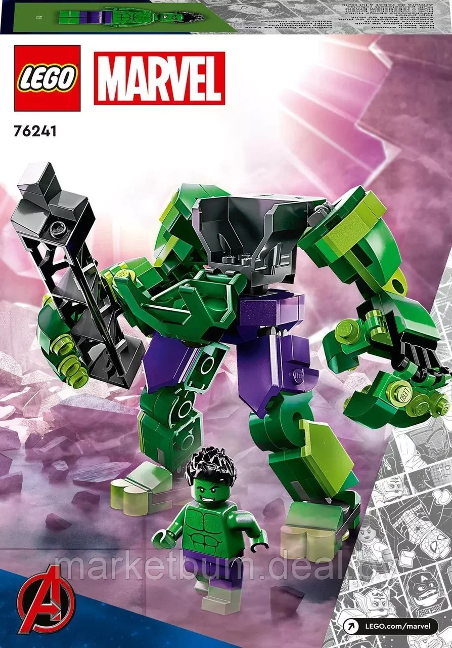 Конструктор LEGO Marvel 76241, Халк Механическая броня - фото 7 - id-p216534522