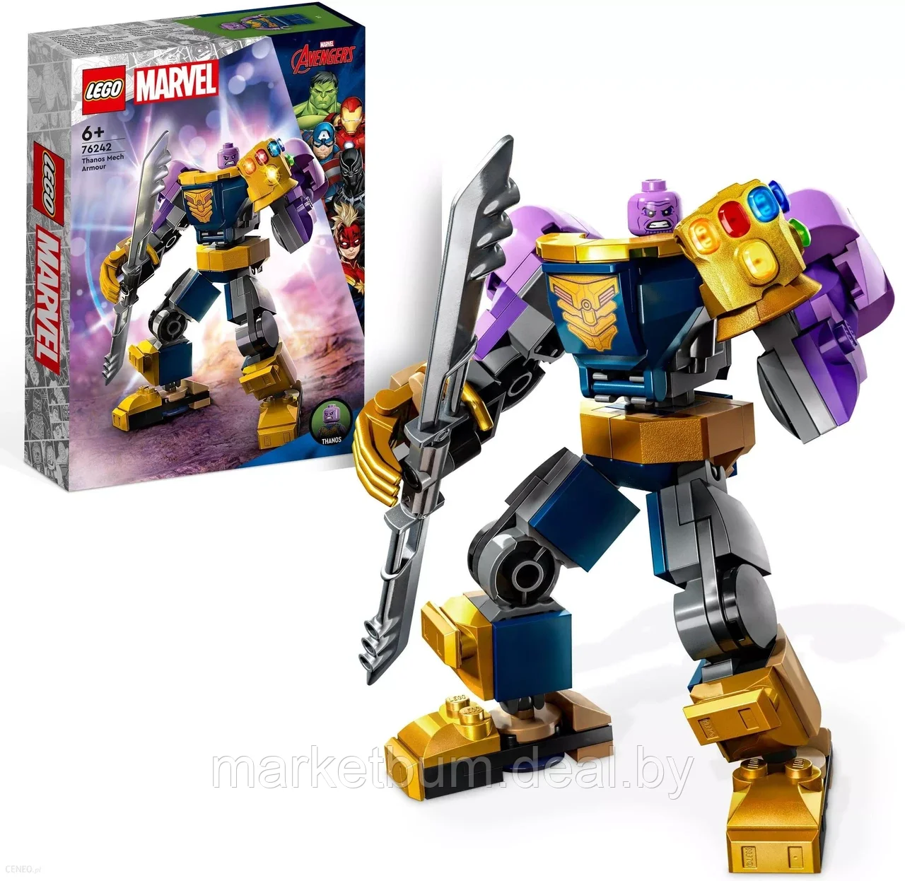 Конструктор LEGO Marvel 76242, Механическая броня Таноса - фото 1 - id-p216534598