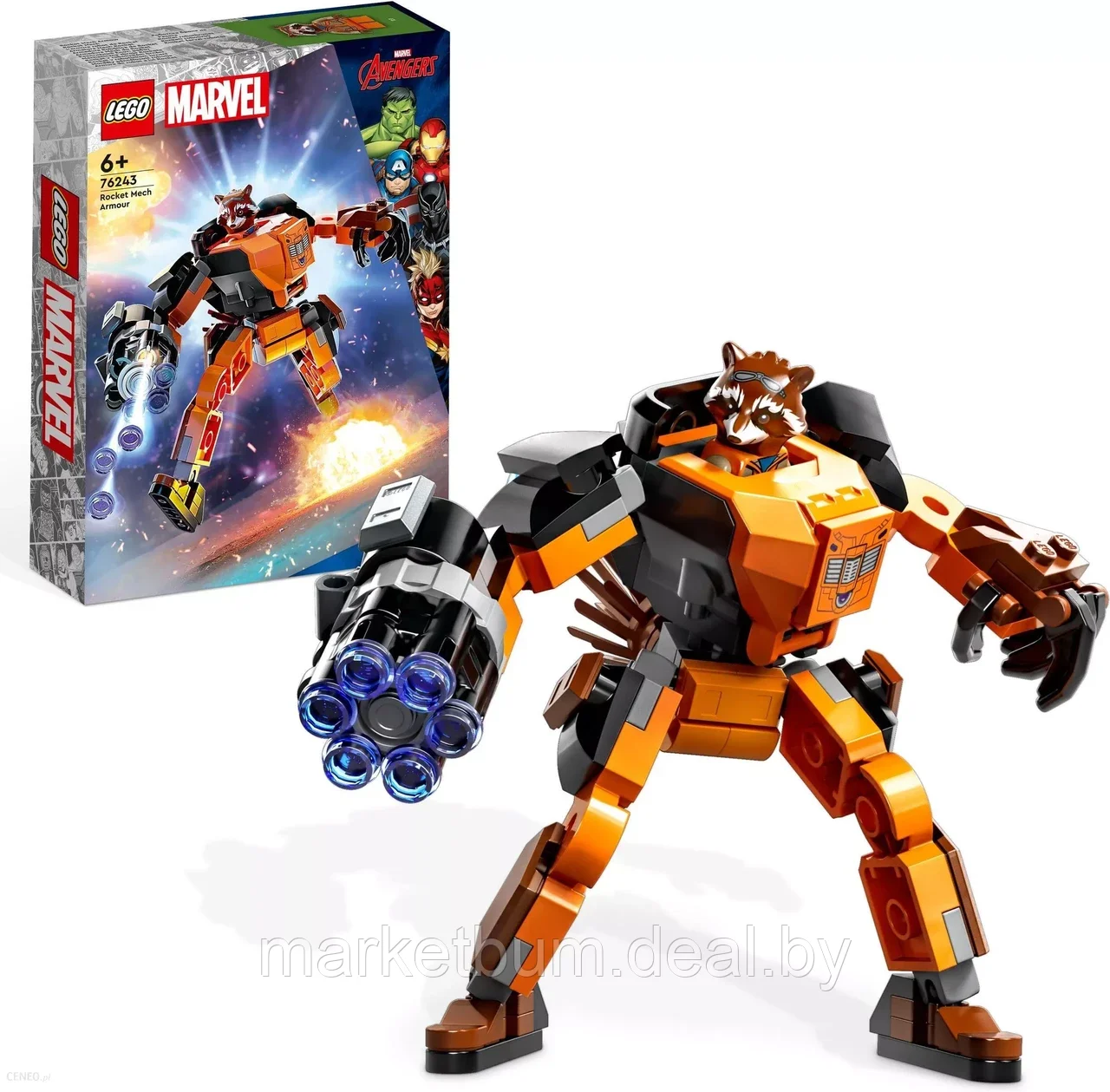 Конструктор LEGO Marvel 76243, Ракетный робот. - фото 1 - id-p216534641